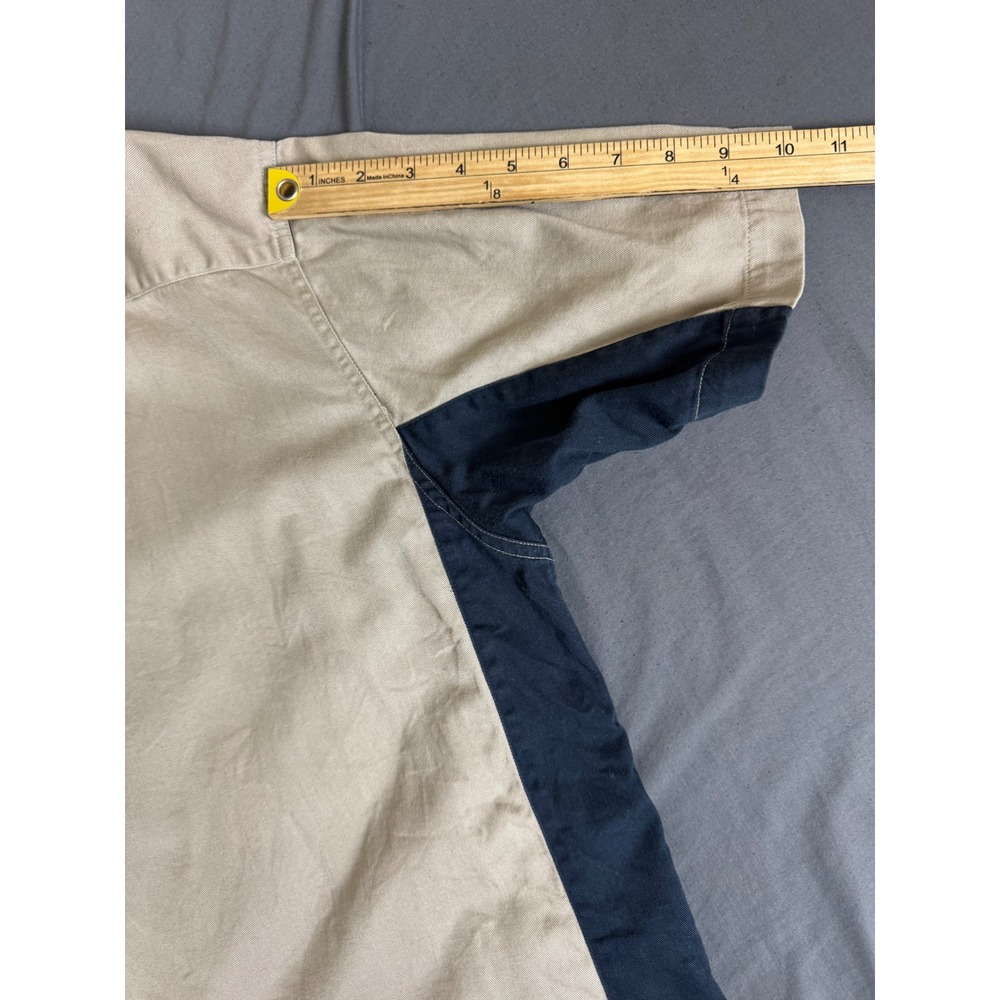 Dickies Mens XL Khaki Navy Two Tone Short Sleeve Work Shirt Cotton Button Up - Picture 6 of 15